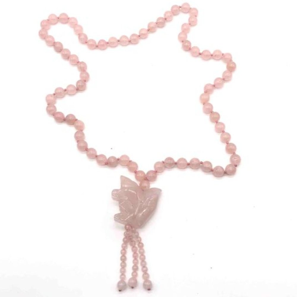 Rose Quartz Carved Animal (maybe squirrel?)  25"